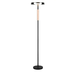 Lampade Da Terra-Selezionato da Mazzolaluce Lampada da terra moderna nera led 3000k per soggiorno h160 cm