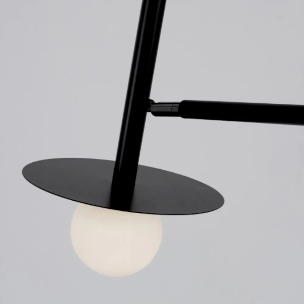 Lampade Da Terra-Selezionato da Mazzolaluce Lampada da terra moderna nera per salotto h165 cm