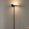 Lampade Da Terra-Top Light Lampada da terra moderna nera luci orientabili