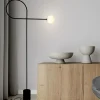 Lampade Da Terra-Selezionato da Mazzolaluce Lampada da terra moderna nera design minimalista
