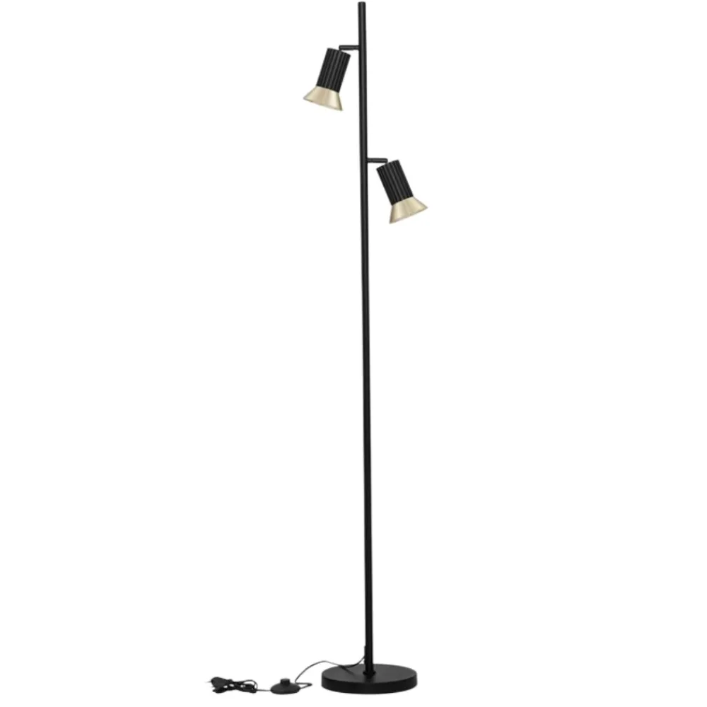 Lampade Da Terra-Selezionato da Mazzolaluce Lampada da terra moderna orientabile due luci