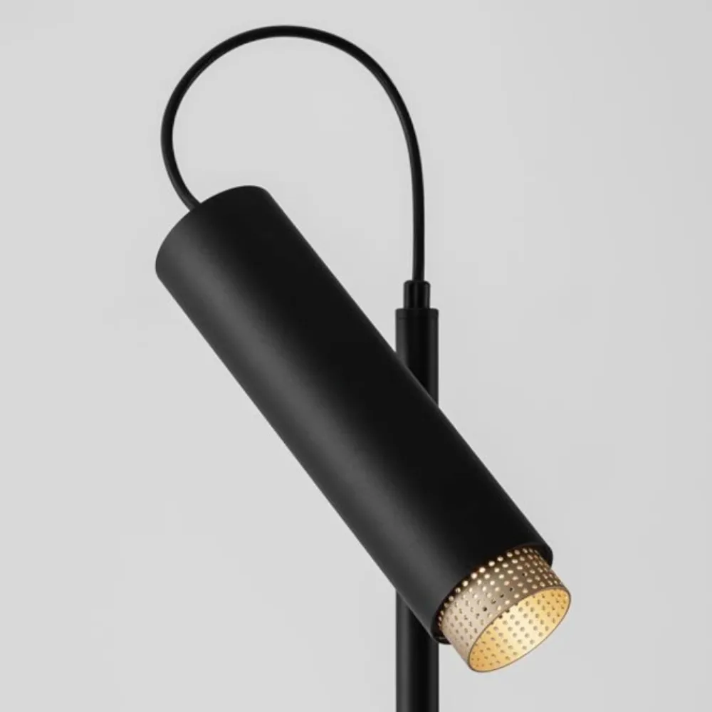 Lampade Da Terra-Selezionato da Mazzolaluce Lampada da terra moderna orientabile nera h160 cm