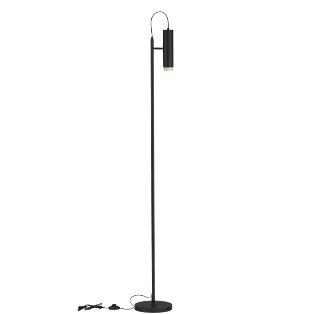 Lampade Da Terra-Selezionato da Mazzolaluce Lampada da terra moderna orientabile nera h160 cm