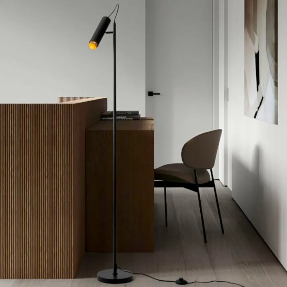 Lampade Da Terra-Selezionato da Mazzolaluce Lampada da terra moderna orientabile nera h160 cm