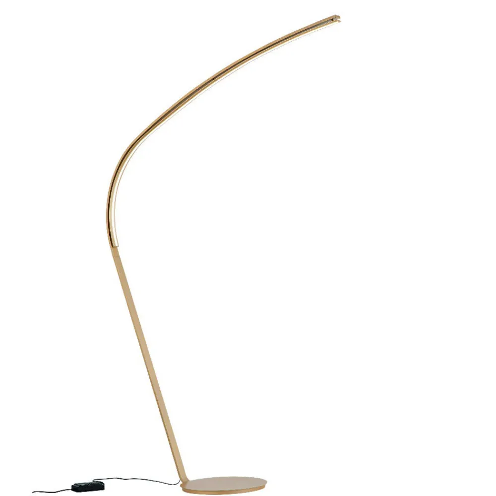 Lampade Da Terra-Ondaluce Lampada da terra moderna oro led 3000k style