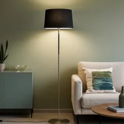 Lampade Da Terra-Selezionato da Mazzolaluce Lampada da terra moderna paralume nero