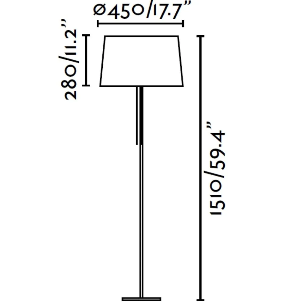 Lampade Da Terra-Selezionato da Mazzolaluce Lampada da terra moderna paralume nero