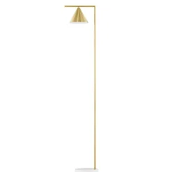Lampade Da Terra-Selezionato da Mazzolaluce Lampada da terra moderna paralume conico base in marmo