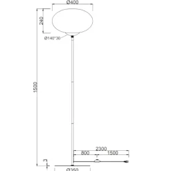 Lampade Da Terra-Selezionato da Mazzolaluce Lampada da terra moderna per salotto colore oro h150 cm