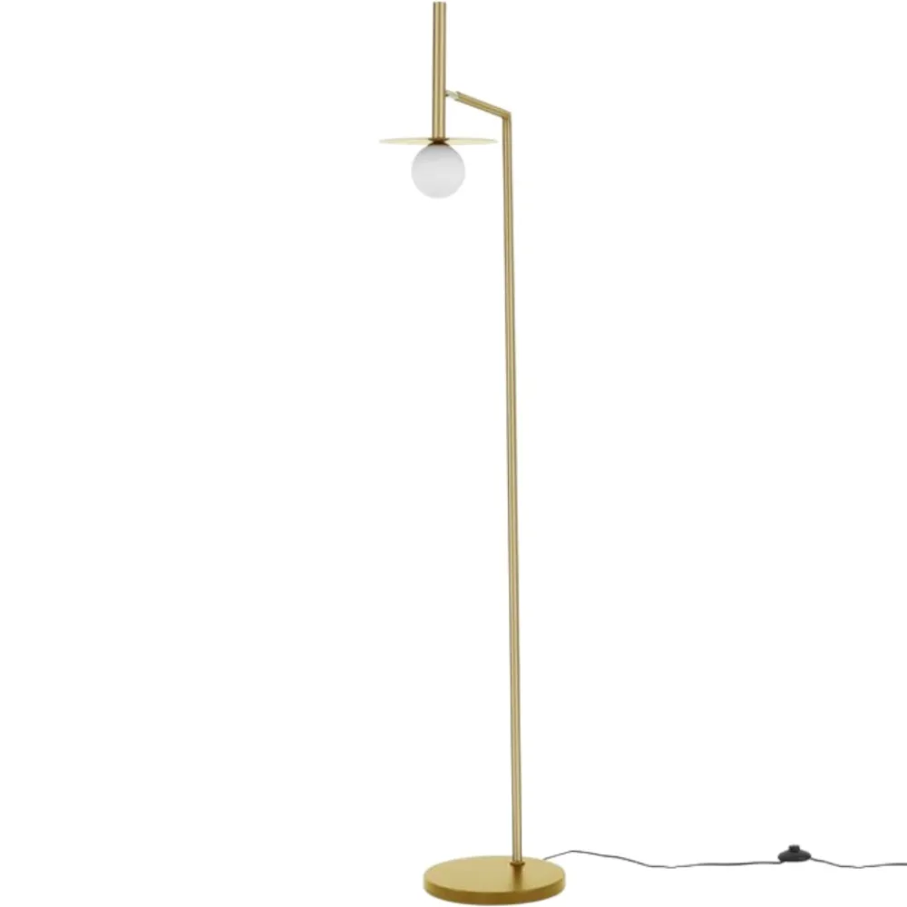 Lampade Da Terra-Selezionato da Mazzolaluce Lampada da terra moderna portalampada vetro opalino