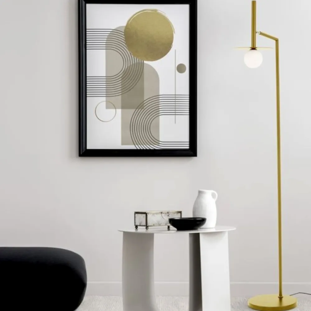 Lampade Da Terra-Selezionato da Mazzolaluce Lampada da terra moderna portalampada vetro opalino