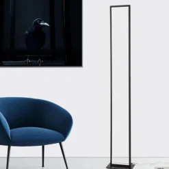 Lampade Da Terra-Selezionato da Mazzolaluce Lampada da terra moderna rettangolare nera led 36w 3000k design