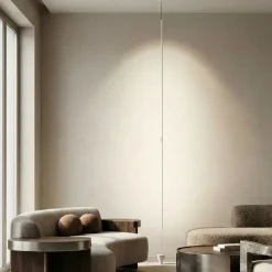 Lampade Da Terra-Selezionato da Mazzolaluce Lampada da terra moderna sospesa bianca led 3000k dimmerabile