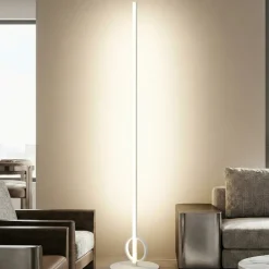 Lampade Da Terra-Selezionato da Mazzolaluce Lampada da terra moderna sottile bianca design led 24w 3000k