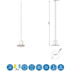 Lampade Da Terra-Selezionato da Mazzolaluce Lampada da terra moderna sottile bianca design led 24w 3000k