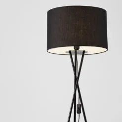 Lampade Da Terra-Selezionato da Mazzolaluce Lampada da terra moderna tre piedi paralume di tessuto