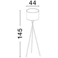 Lampade Da Terra-Selezionato da Mazzolaluce Lampada da terra moderna tre piedi paralume di tessuto