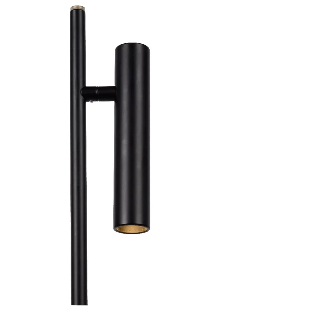 Lampade Da Terra-Selezionato da Mazzolaluce Lampada da terra nera con luce orientabile led 3000k dimmerabile