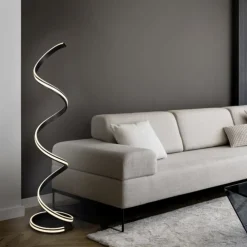 Lampade Da Terra-Selezionato da Mazzolaluce Lampada da terra nera design moderna led 34w 2300k 3000k 4000k