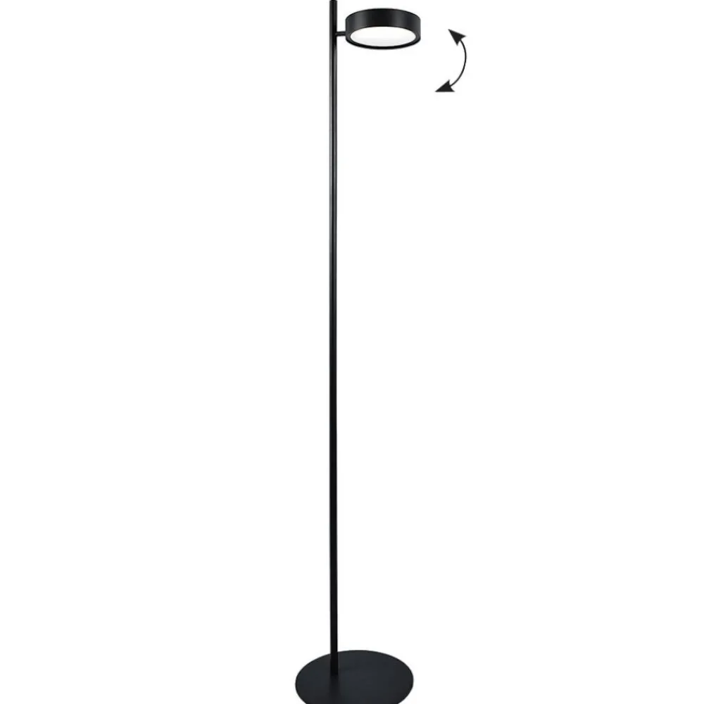 Lampade Da Terra-Selezionato da Mazzolaluce Lampada da terra nera led 28w 3000k dimmerabile orientabile fp