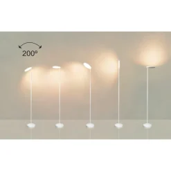Lampade Da Terra-Selezionato da Mazzolaluce Lampada da terra nera led 30w 3000k orientabile moderna