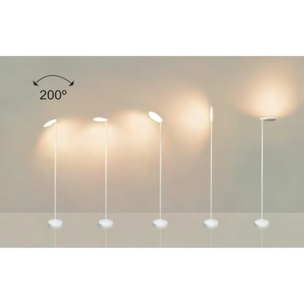 Lampade Da Terra-Selezionato da Mazzolaluce Lampada da terra nera led 30w 3000k orientabile moderna