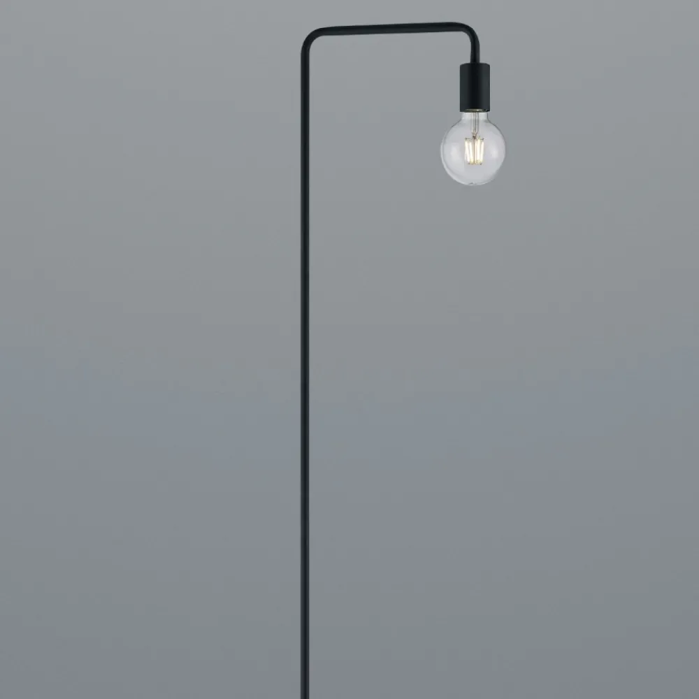 Lampade Da Terra-Selezionato da Mazzolaluce Lampada da terra nera minimalista per salotto h149 cm