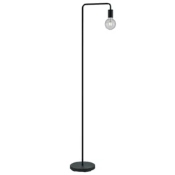 Lampade Da Terra-Selezionato da Mazzolaluce Lampada da terra nera minimalista per salotto h149 cm