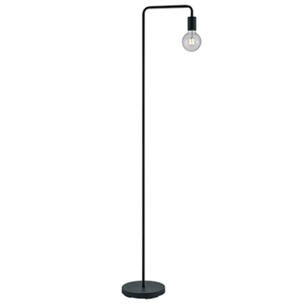 Lampade Da Terra-Selezionato da Mazzolaluce Lampada da terra nera minimalista per salotto h149 cm
