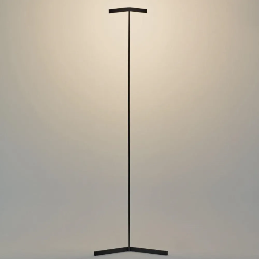 Lampade Da Terra-Selezionato da Mazzolaluce Lampada da terra nera moderna led 20w 3000k dimmerabile fp