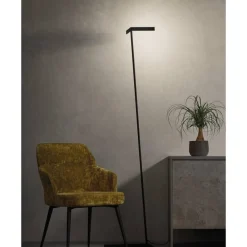 Lampade Da Terra-Selezionato da Mazzolaluce Lampada da terra nera moderna led 20w 3000k dimmerabile fp