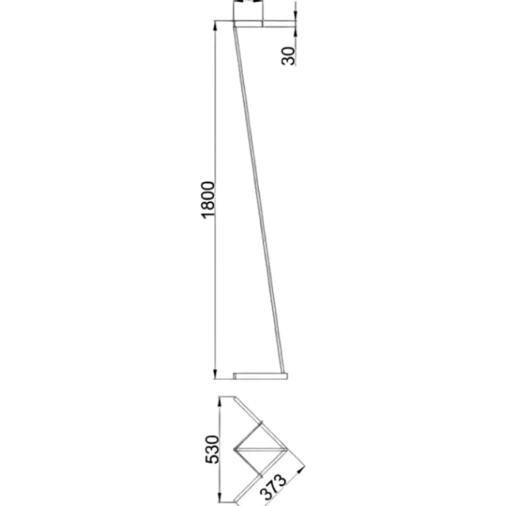 Lampade Da Terra-Selezionato da Mazzolaluce Lampada da terra nera moderna led 20w 3000k dimmerabile fp
