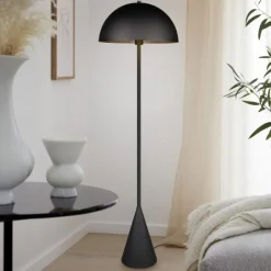 Lampade Da Terra-Selezionato da Mazzolaluce Lampada da terra nera opaca per salotto moderno