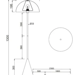 Lampade Da Terra-Selezionato da Mazzolaluce Lampada da terra nera opaca per salotto moderno