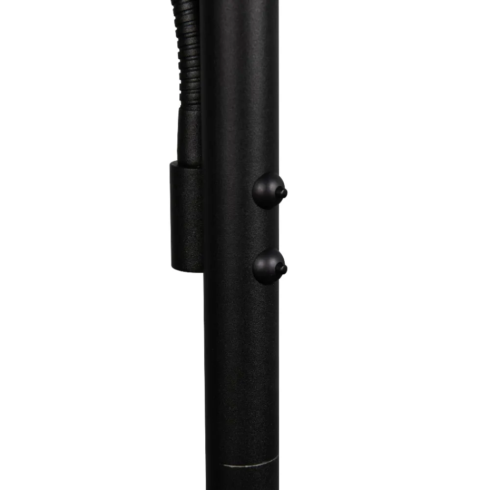Lampade Da Terra-Selezionato da Mazzolaluce Lampada da terra nera piantana led doppia luce per ufficio moderna