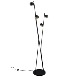 Lampade Da Terra-Selezionato da Mazzolaluce Lampada da terra nero oro luci orientabili moderna per salotto