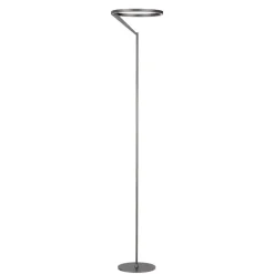 Lampade Da Terra-Selezionato da Mazzolaluce Lampada da terra nickel biemissione moderna led 26w 3000k dimmerabile