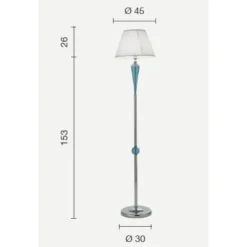 Lampade Da Terra-Ondaluce Lampada da terra pt villa vetro decorativi ambra