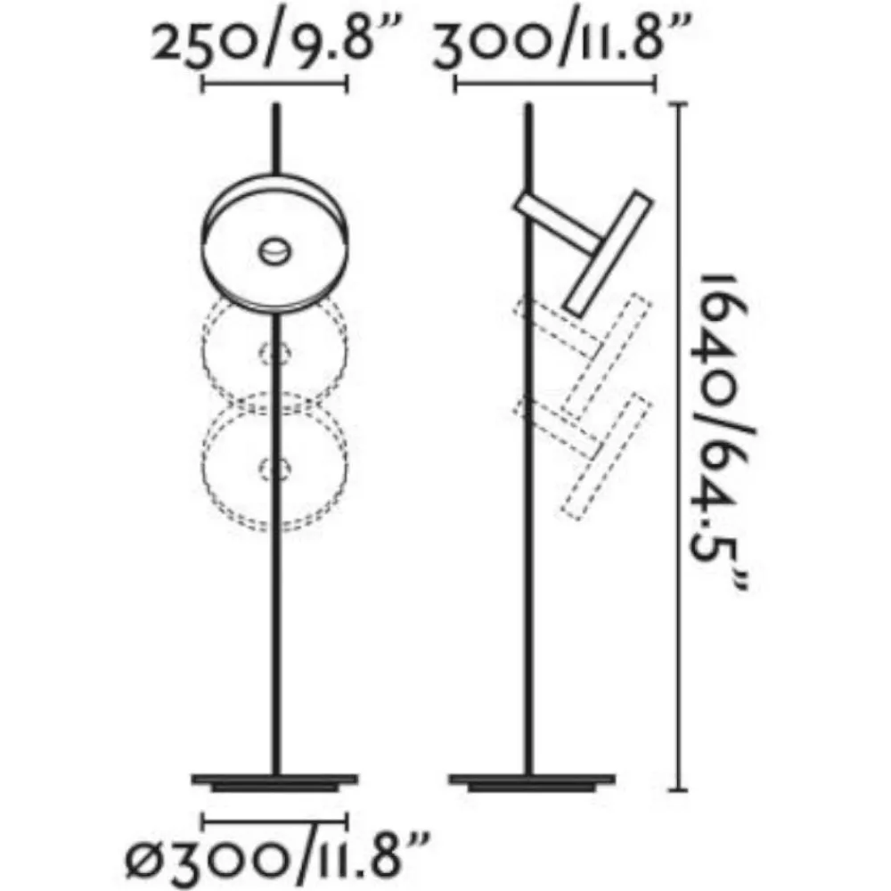 Lampade Da Terra-Selezionato da Mazzolaluce Lampada da terra orientabile industrial metallo nero