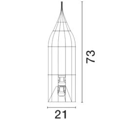 Lampade Da Terra-Selezionato da Mazzolaluce Lampada da terra orientale nera in rattan h73 cm