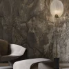 Lampade Da Terra-Selezionato da Mazzolaluce Lampada da terra oro conchiglia di vetro base di marmo nero