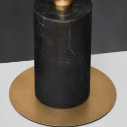 Lampade Da Terra-Selezionato da Mazzolaluce Lampada da terra oro conchiglia di vetro base di marmo nero