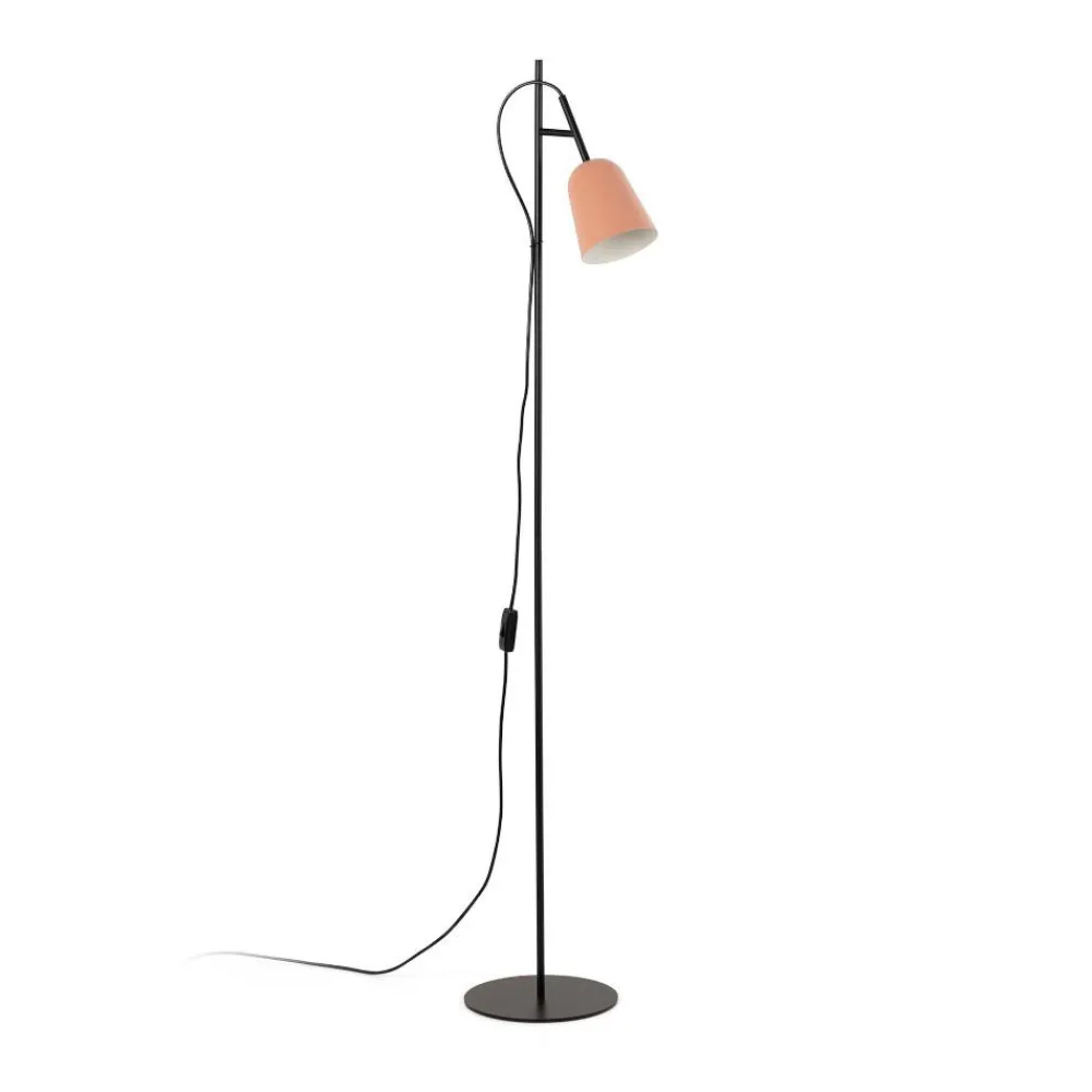 Lampade Da Terra-Selezionato da Mazzolaluce Lampada da terra per cameretta bimba metallo rosa e nero orientabile