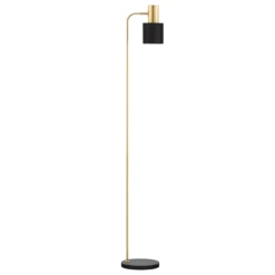 Lampade Da Terra-Selezionato da Mazzolaluce Lampada da terra per lettura orientabile colore oro e nero