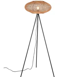 Lampade Da Terra-Selezionato da Mazzolaluce Lampada da terra per salotto contemporaneo vimini