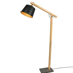 Lampade Da Terra-Selezionato da Mazzolaluce Lampada da terra per salotto h156 cm moderna nera orientabile