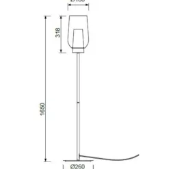Lampade Da Terra-Selezionato da Mazzolaluce Lampada da terra per salotto metallo nero vetro cromo