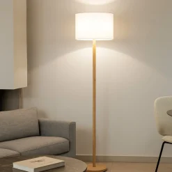 Lampade Da Terra-Selezionato da Mazzolaluce Lampada da terra per soggiorno h162 cm in legno sottile