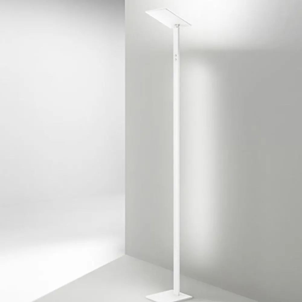 Lampade Da Terra-Perenz Illuminazione Lampada da terra per ufficio perenz quadra bianca led cct dimmerabile