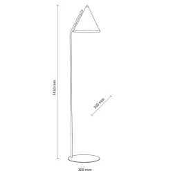 Lampade Da Terra-Selezionato da Mazzolaluce Lampada da terra piantana cono nera